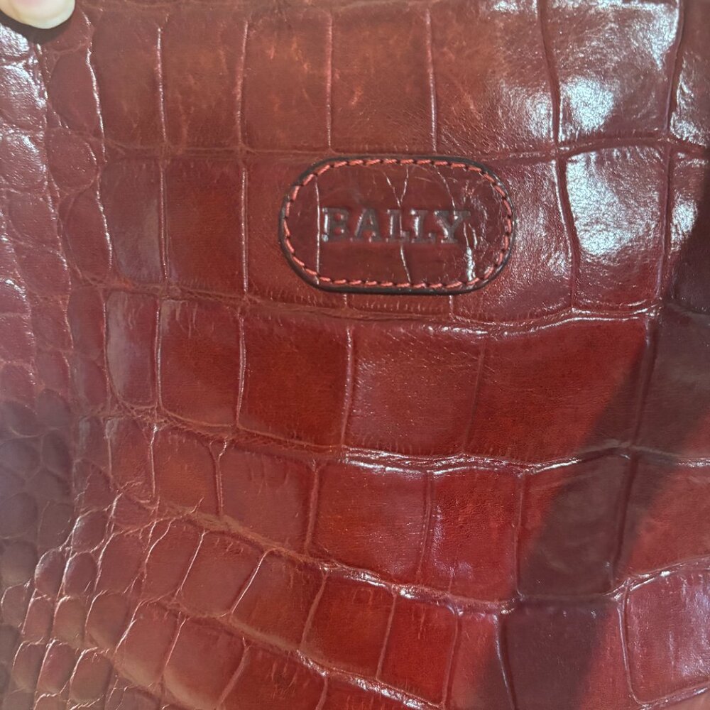 Vintage Bally red croc bucket bag purse - Picture 7 of 9